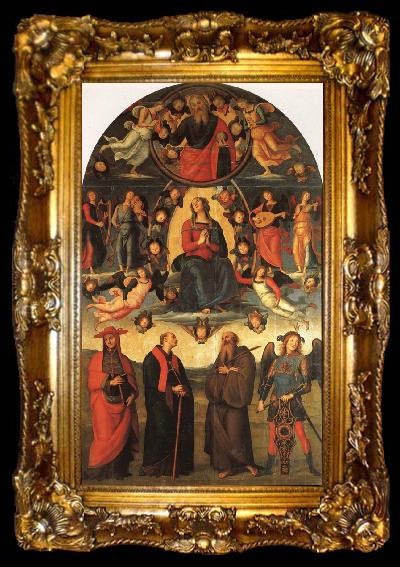 framed  PERUGINO, Pietro The Assumption of the Virgin with Saints, ta009-2